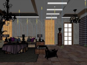 balinese style living room 1845 3Dモデル