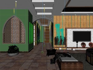 balinese style living room 1845 3Dモデル