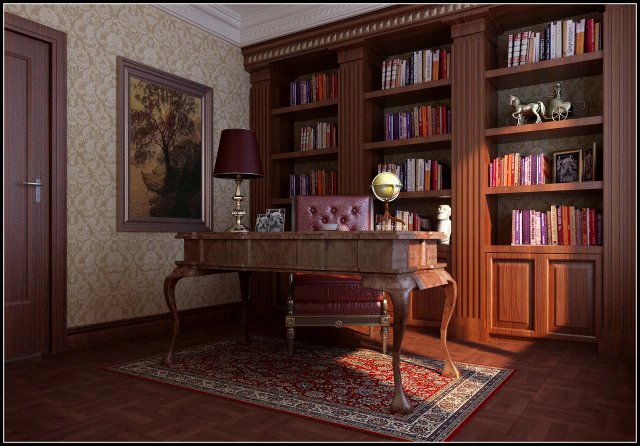 family office study 1814 3D Model .c4d .max .obj .3ds .fbx .stl .blend