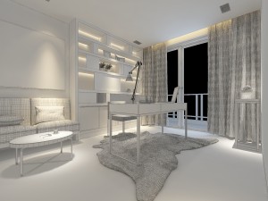home office study 1820 Model 3D