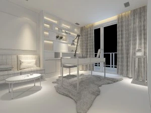 home office study 1820 3D Model