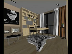 home office study 1820 3D Model