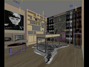 home office study 1820 Model 3D