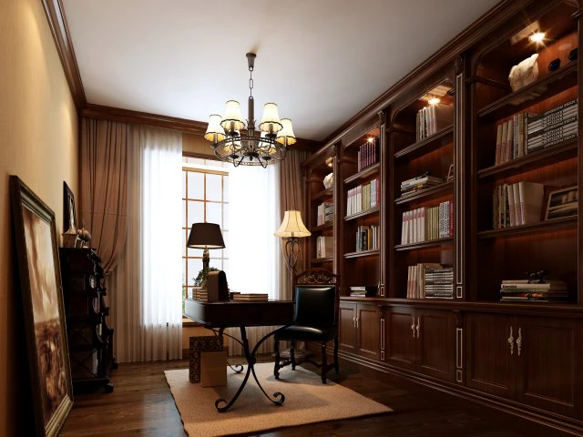 family office study 1822 3D Model .c4d .max .obj .3ds .fbx .stl .blend