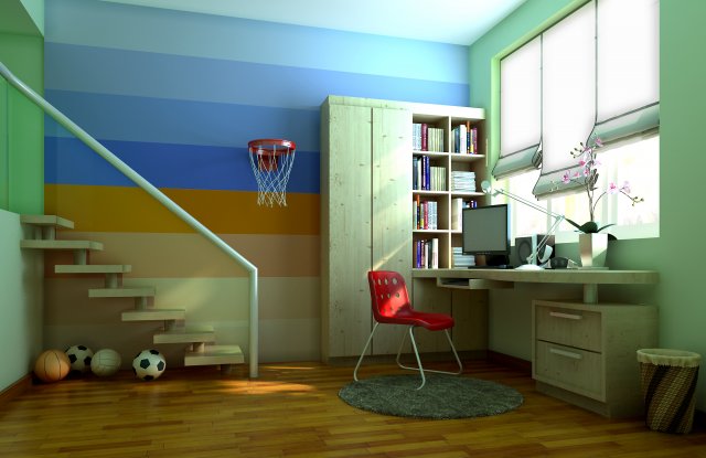 family children study 1813 3D Модель .c4d .max .obj .3ds .fbx .stl .blend 