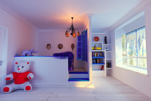 the family decorated the children room 3D Model .c4d .max .obj .3ds .fbx .stl .blend
