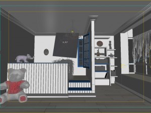 the family decorated the children room 3D Model