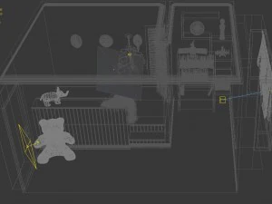 the family decorated the children room 3D Model