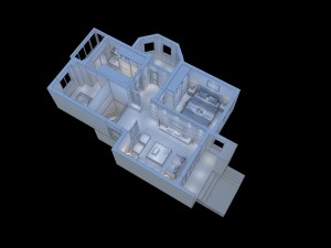 home decoration - bird-eye view 01 Model 3D