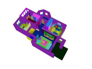 home decoration - bird-eye view 01 Model 3D