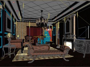 simple and retreat european living room 1770 3Dモデル