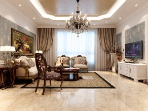 simple and retreat european living room 1791 3D Model