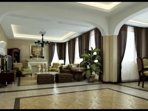 साधारण मुस्लिम लिविंग रूम 1712 3D मॉडल