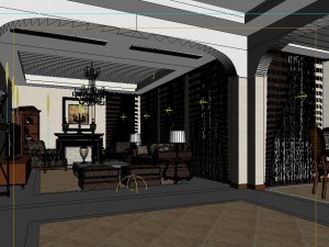 simple muslim living room 1712 3D 모델
