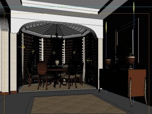 simple muslim living room 1712 3D 모델
