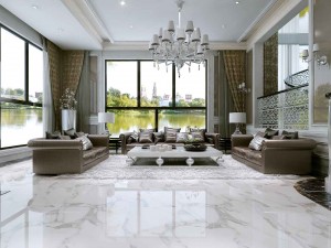 simple and stylish european living room dining room 3D Model