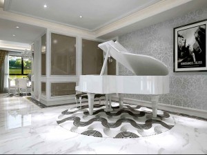 simple and stylish european living room dining room 3D Model