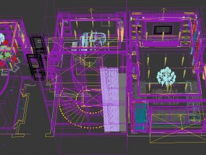 simple and stylish european living room dining room 3D Model