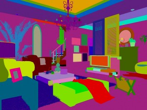 green style european living room 1719 Modello 3D