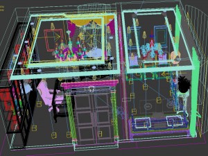 european home office study room 1801 Modello 3D