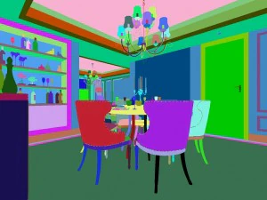 european modern living room 1844 3D Model