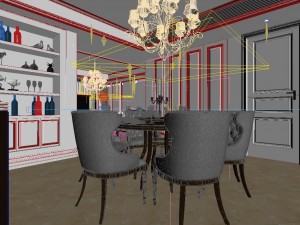european modern living room 1844 Model 3D