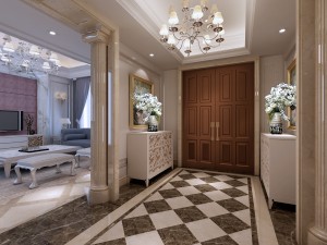 full set of luxurious luxury double - style living room restaurant 1756 3D Model