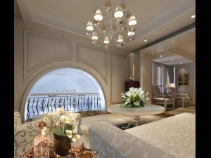 full set of luxurious luxury double - style living room restaurant 1756 3D Model