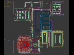 full set of luxurious luxury double - style living room restaurant 1756 3D Model