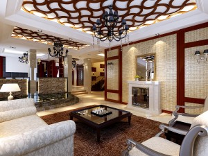 stylish style living room 1801 3Dモデル