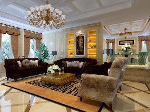 stylish style living room 1801 3Dモデル