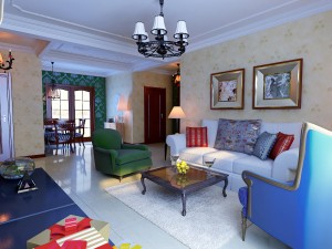 stylish style living room 1801 3Dモデル