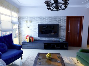stylish style living room 1801 3Dモデル