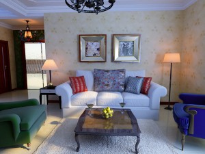 stylish style living room 1801 3Dモデル