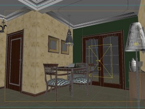 stylish style living room 1801 3Dモデル