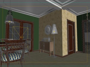 stylish style living room 1801 3Dモデル