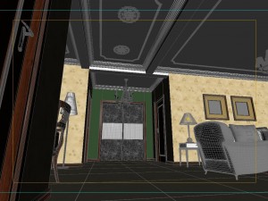 stylish style living room 1801 3Dモデル