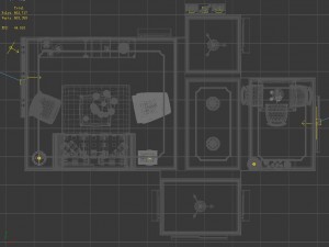 stylish style living room 1801 3Dモデル