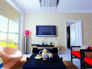 stylish style living room 1804 3D 模型