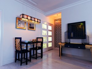 stylish style living room 1804 3D 模型