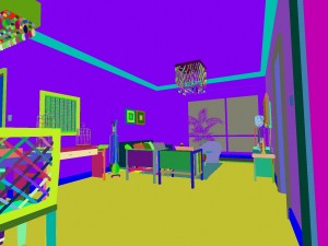 stylish style living room 1804 3D 模型