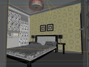 stylish style living room 1804 3D 模型