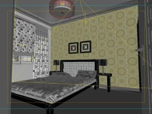 stylish style living room 1804 3D Model