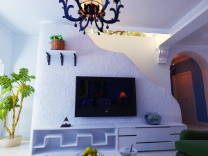 stylish style living room 1805 3D 模型