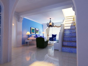 stylish style living room 1805 3D 模型