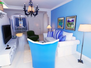 stylish style living room 1805 3D 模型