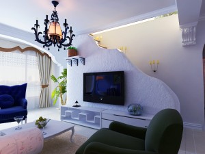stylish style living room 1805 3D 模型