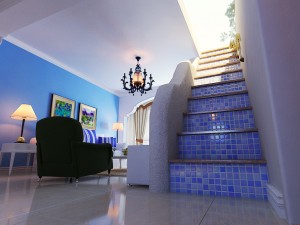 stylish style living room 1805 3D 模型