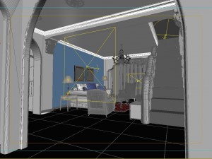 stylish style living room 1805 3D 模型