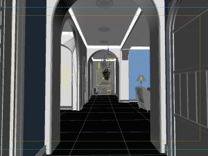 stylish style living room 1805 3D 模型